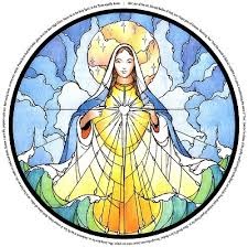 WHY IS MARY PICTURED WITH A BLUE MANTLE?