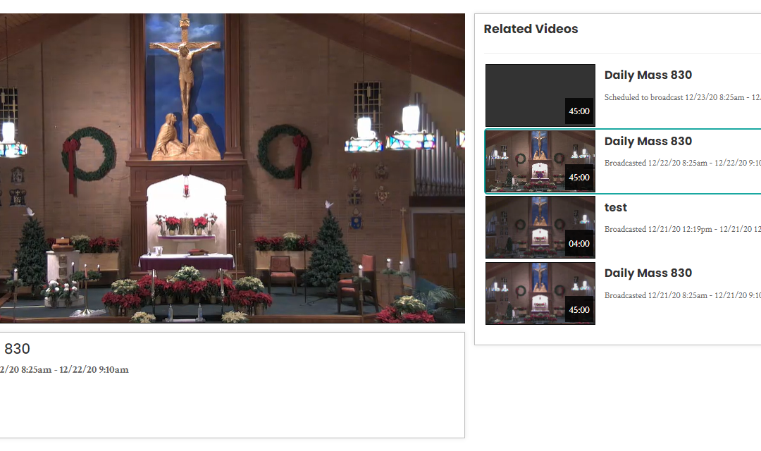 All Masses are Now Online… LIVE!!