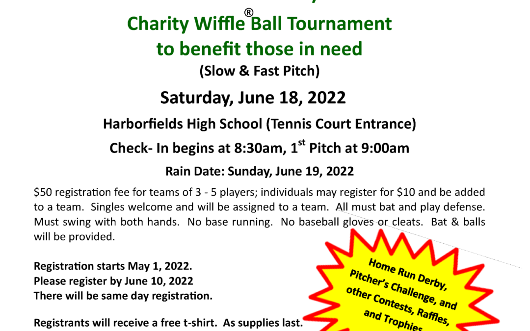 Fathers Day Weekend Charity Wiffle Ball Tournament